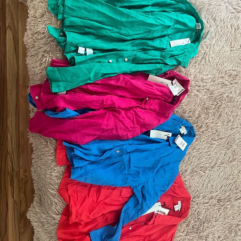 Rachel Zoe Women's Button Down Shirts - Green, Pink, Blue, Red